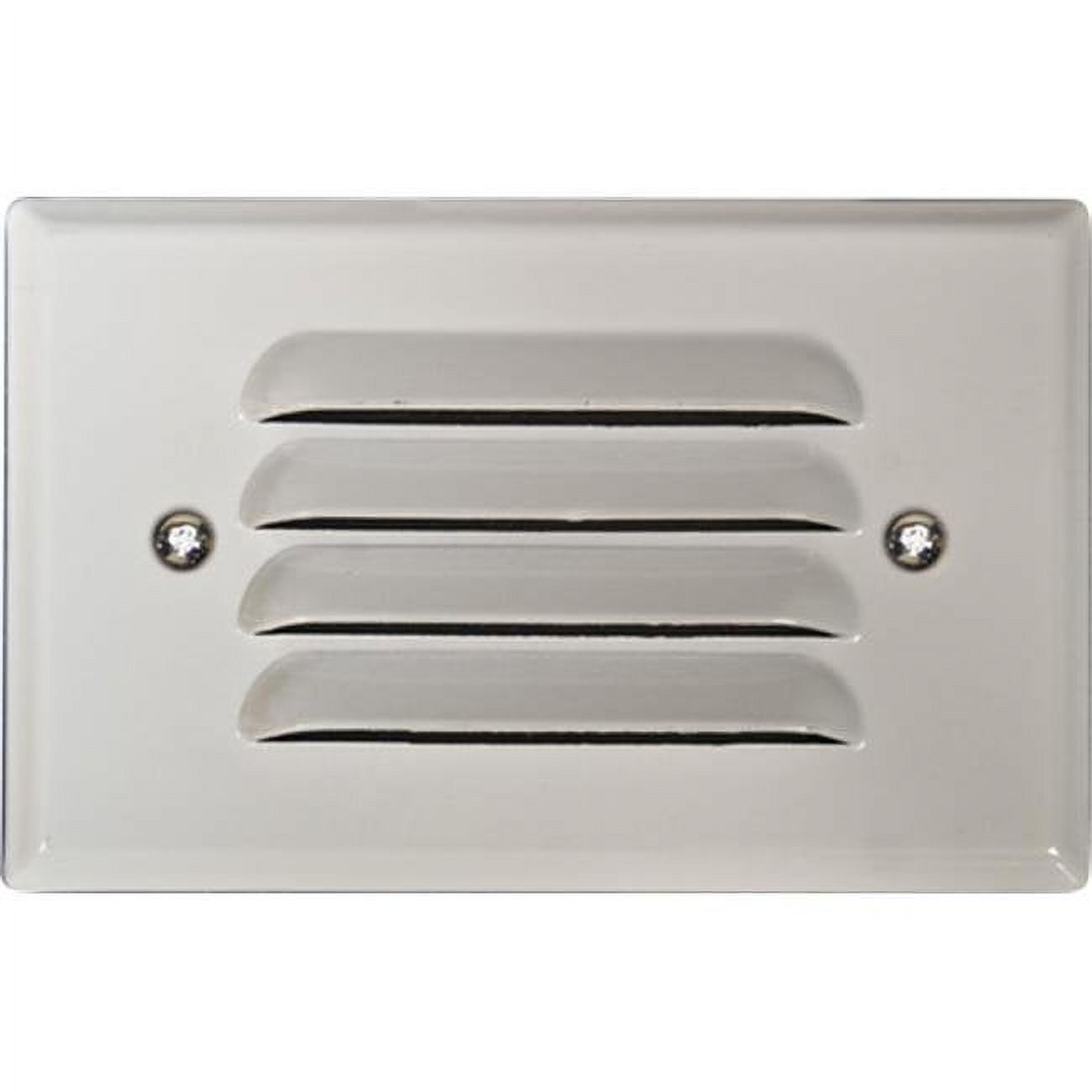 Picture of Dabmar Lighting LV617-W Cast Aluminum Recessed Louvered Brick, Step & Wall Light, White - 1.95 x 4.83 x 3.10 in.