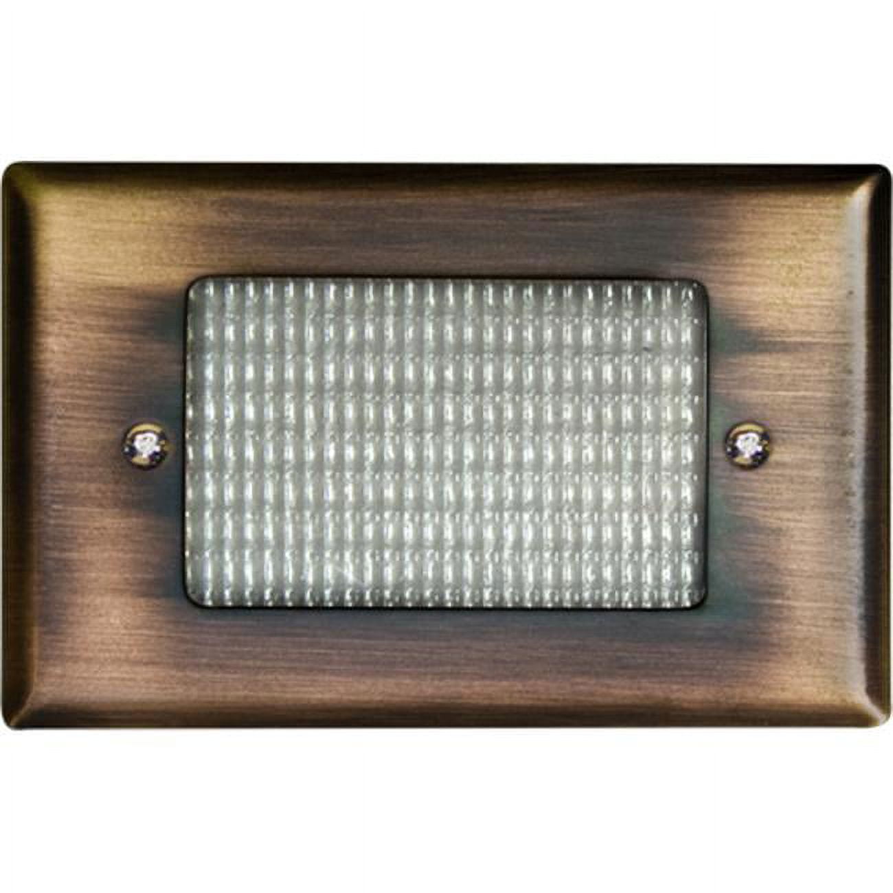 Picture of Dabmar Lighting LV618-ABZ Brass Recessed Open Face Brick, Step & Wall Light, Antique Bronze - 1.95 x 4.83 x 3.10 in.
