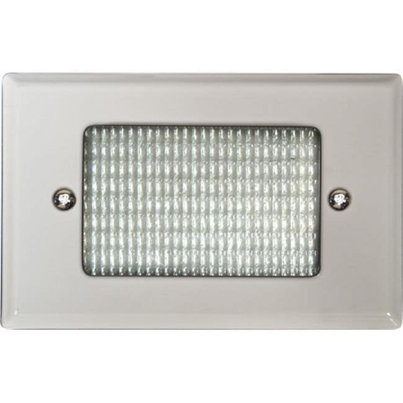 Picture of Dabmar Lighting LV618-W Cast Aluminum Recessed Open Face Brick, Step & Wall Light, White - 1.95 x 4.83 x 3.10 in.