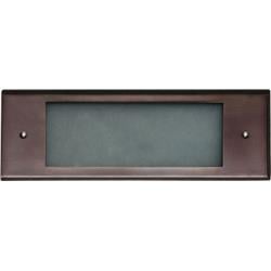 Picture of Dabmar Lighting LV614-ABZ Brass Recessed Brick, Step & Wall Light, Antique Bronze - 3 x 9.38 x 2.63 in.