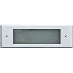 Picture of Dabmar Lighting LV614-W Brass Recessed Brick, Step & Wall Light, White - 3 x 9.38 x 2.63 in.