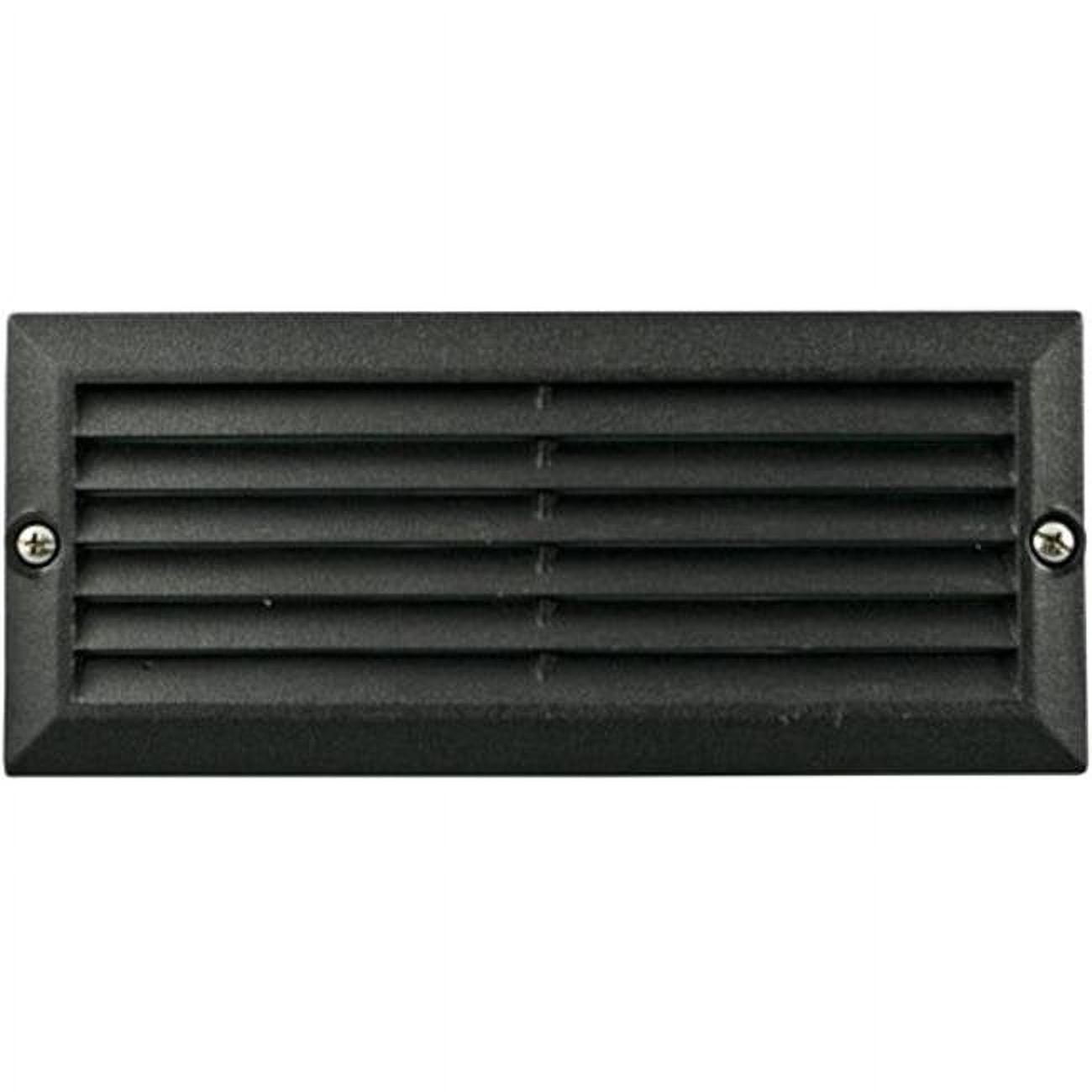 Picture of Dabmar Lighting LV600-B Cast Aluminum Recessed Louvered Brick, Step & Wall Light, Black - 3.97 x 9.13 x 3.25 in.