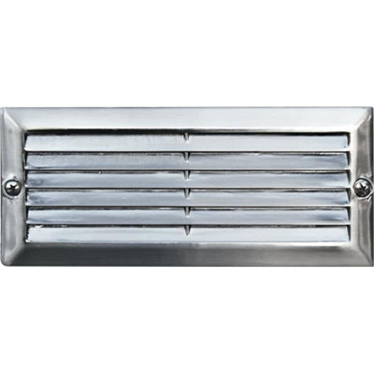 Picture of Dabmar Lighting LV600-SS Cast Aluminum Recessed Louvered Brick, Step & Wall Light, Electro-Plated Stainless Steel - 3.97 x 9.13 x 3.25 in.