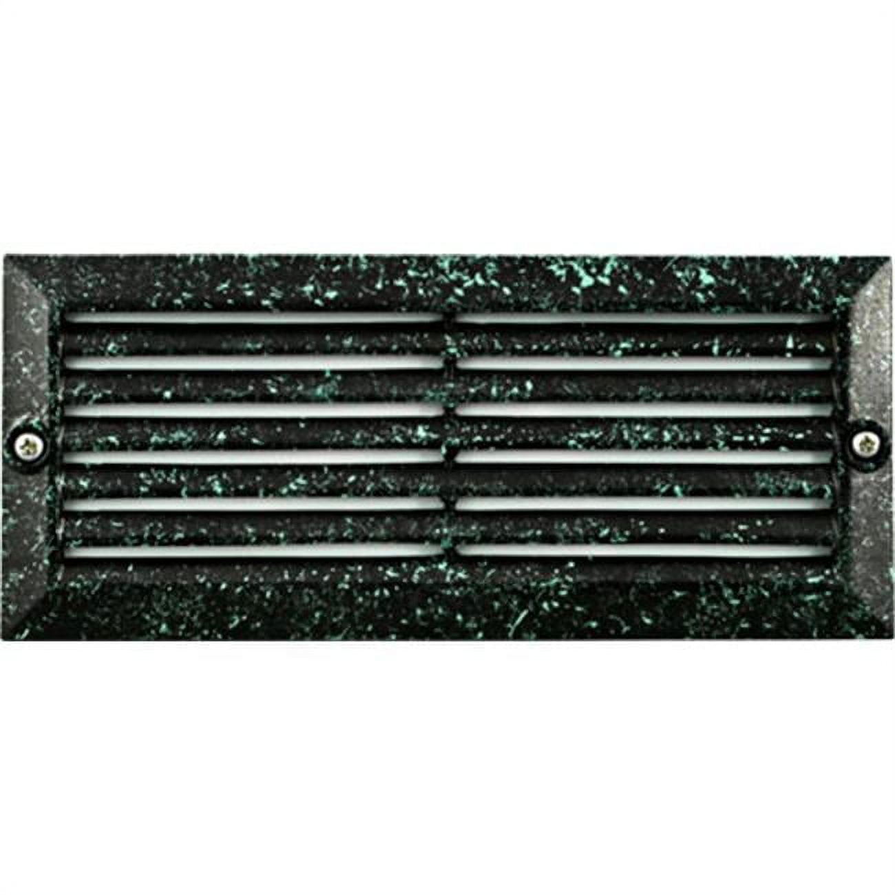 Picture of Dabmar Lighting LV600-VG Cast Aluminum Recessed Louvered Brick, Step & Wall Light, Verde Green - 3.97 x 9.13 x 3.25 in.