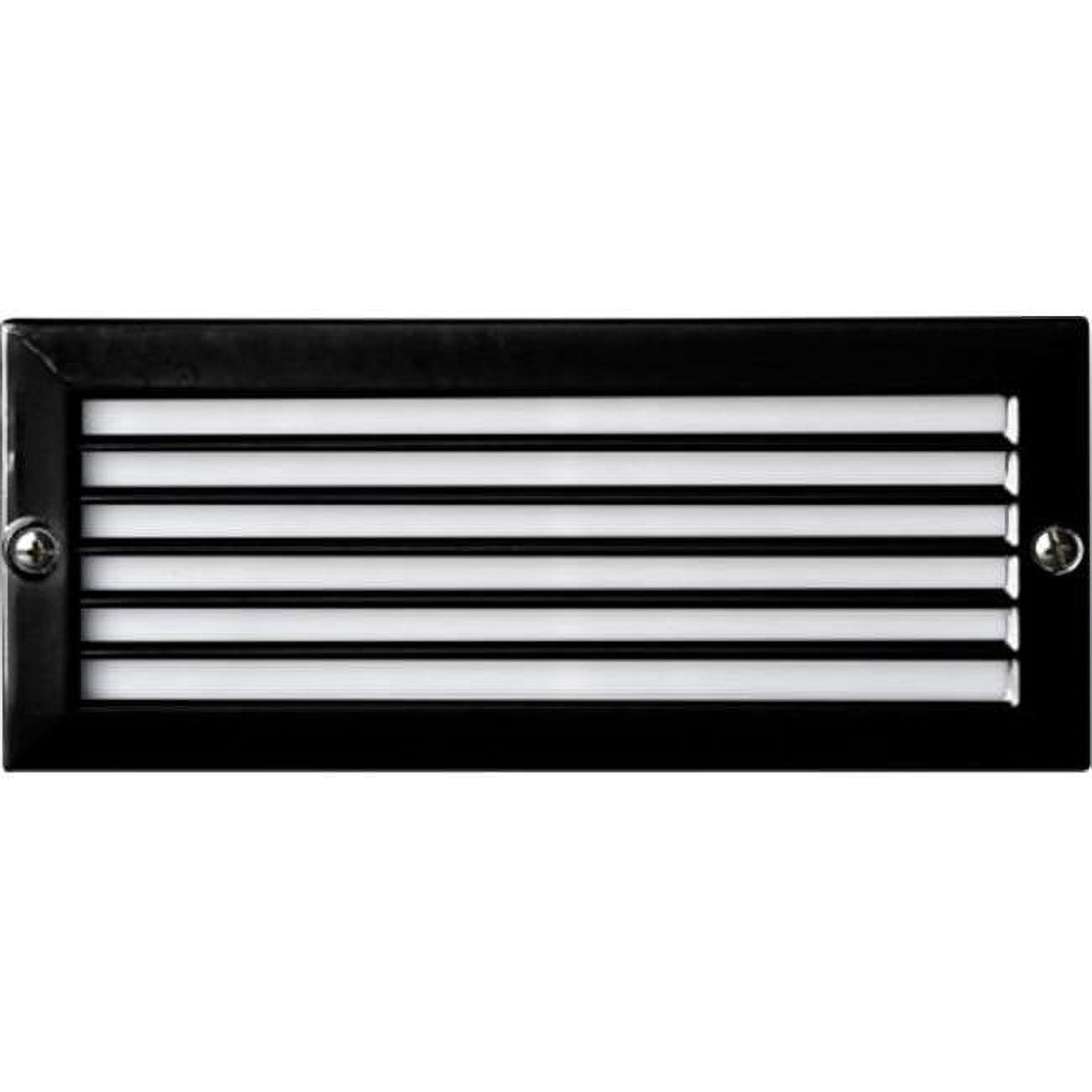Picture of Dabmar Lighting LV601-B Cast Aluminum Recessed Louvered Brick, Step & Wall Light, Black - 4 x 9.13 x 3.25 in.
