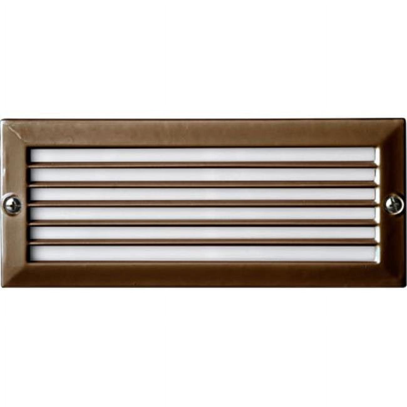 Picture of Dabmar Lighting LV601-BZ Cast Aluminum Recessed Louvered Brick, Step & Wall Light, Bronze - 4 x 9.13 x 3.25 in.