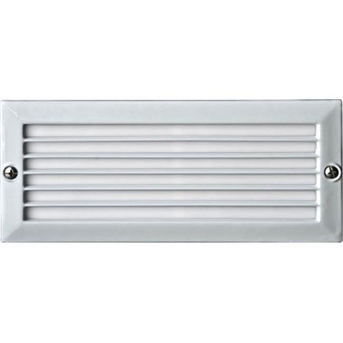 Picture of Dabmar Lighting LV601-W Cast Aluminum Recessed Louvered Brick, Step & Wall Light, White - 4 x 9.13 x 3.25 in.