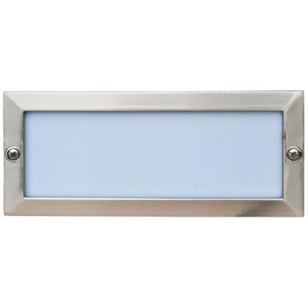 Picture of Dabmar Lighting LV602-SS Cast Aluminum Recessed Open Face Brick, Step & Wall Light, Electro-Plated Stainless Steel - 4 x 9.13 x 3.25 in.