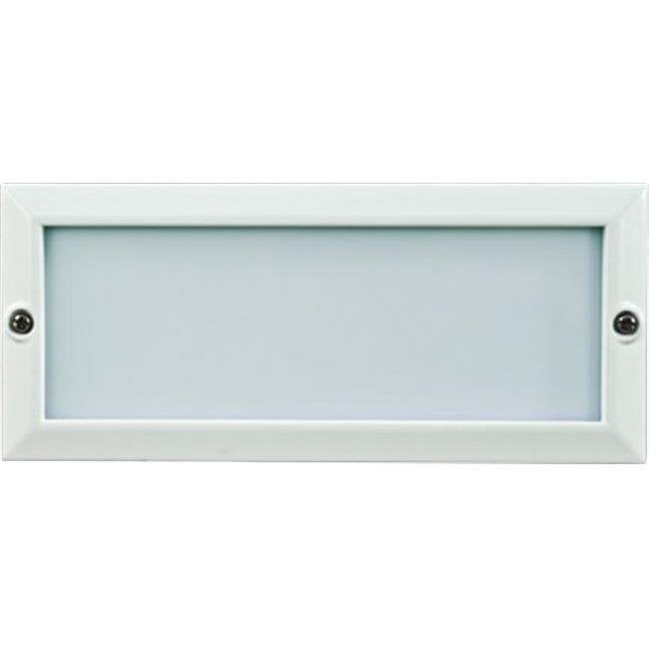 Picture of Dabmar Lighting LV602-W Cast Aluminum Recessed Open Face Brick, Step & Wall Light, White - 4 x 9.13 x 3.25 in.