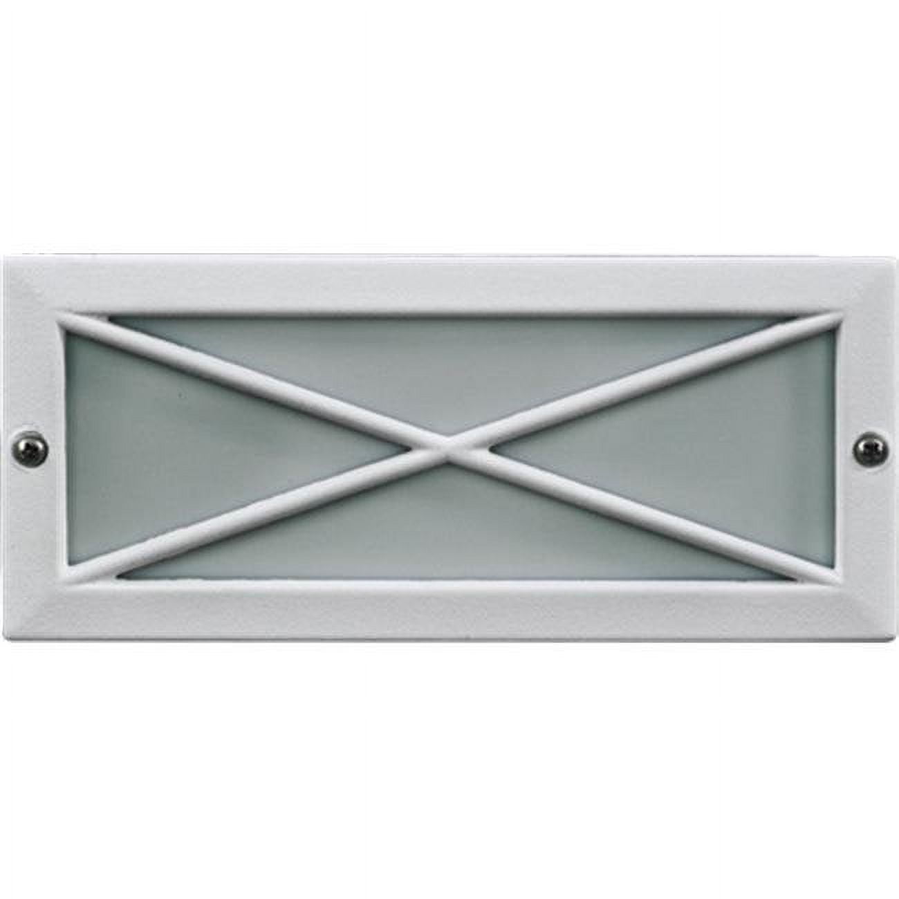 Picture of Dabmar Lighting LV635-W Cast Aluminum Recessed Brick, Step & Wall Light, White - 4 x 9.13 x 3.25 in.