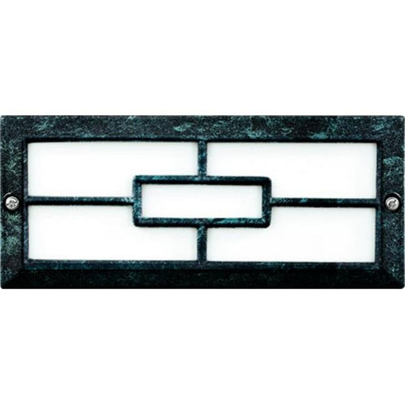 Picture of Dabmar Lighting LV636-VG Cast Aluminum Recessed Brick, Step & Wall Light, Verde Green - 4 x 9.13 x 3.25 in.