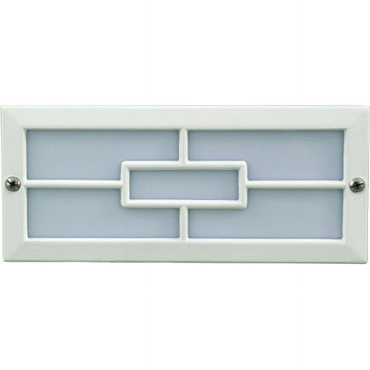 Picture of Dabmar Lighting LV636-W Cast Aluminum Recessed Brick, Step & Wall Light, White - 4 x 9.13 x 3.25 in.