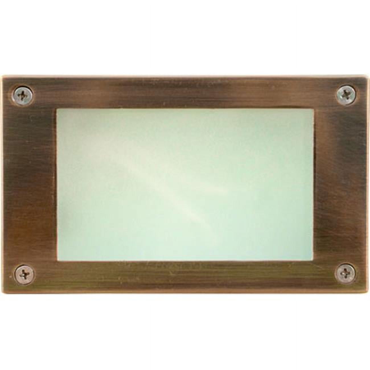Picture of Dabmar Lighting LV650-ACP Cast Aluminum Recessed Open Face Brick, Step & Wall Light, Electro-Plated Antique Copper - 3.88 x 6.44 x 2.63 in.