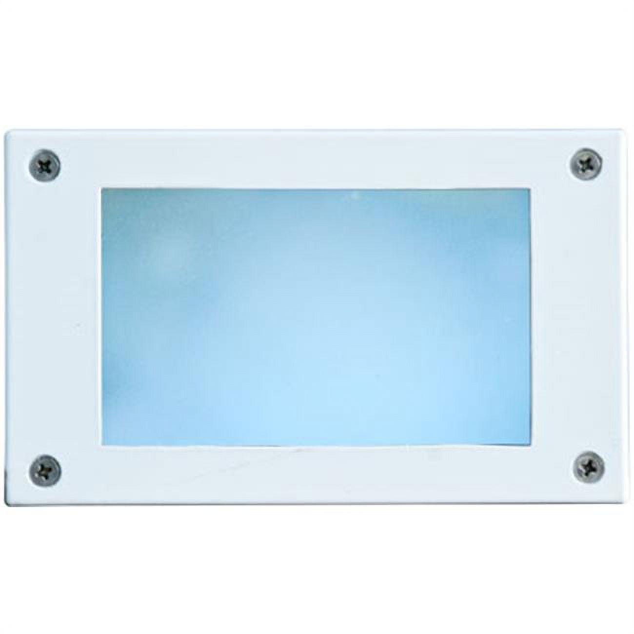 Picture of Dabmar Lighting LV650-W Cast Aluminum Recessed Open Face Brick, Step & Wall Light, White - 3.88 x 6.44 x 2.63 in.
