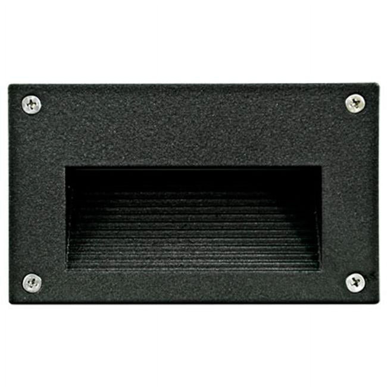 Picture of Dabmar Lighting LV655-B Cast Aluminum Recessed Hooded Brick, Step & Wall Light, Black - 3.88 x 6.44 x 2.63 in.