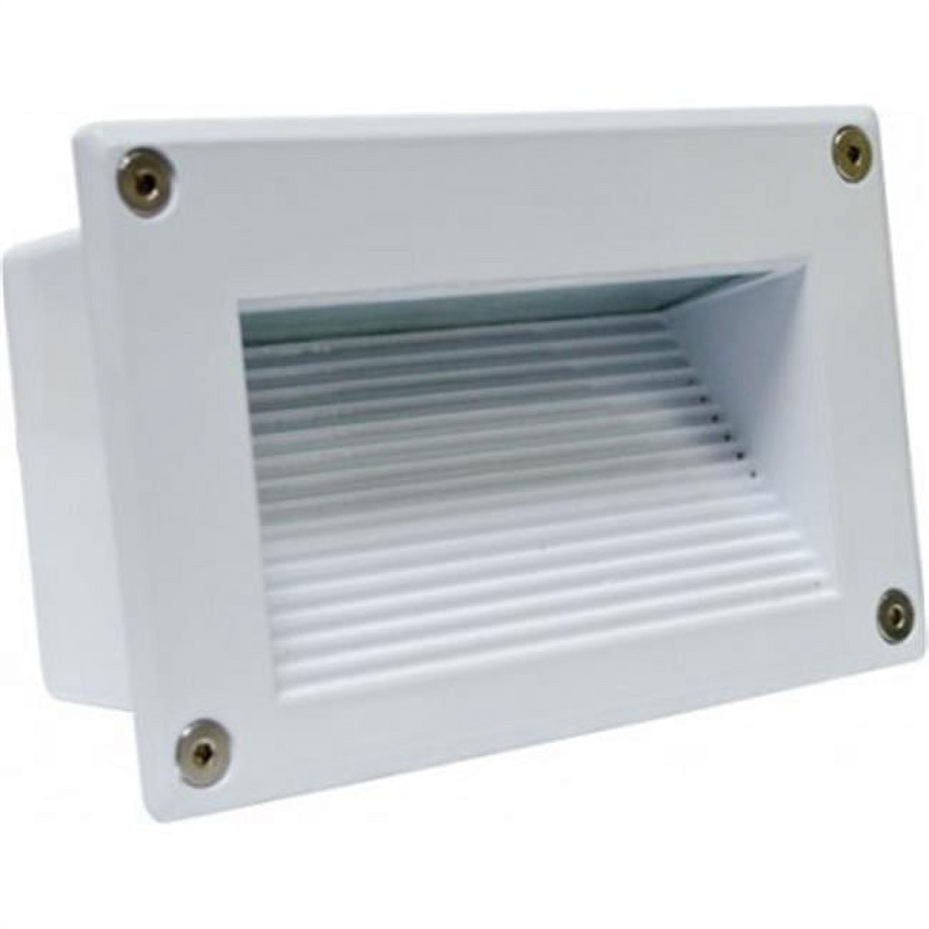 Picture of Dabmar Lighting LV655-W Cast Aluminum Recessed Hooded Brick, Step & Wall Light, White - 3.88 x 6.44 x 2.63 in.