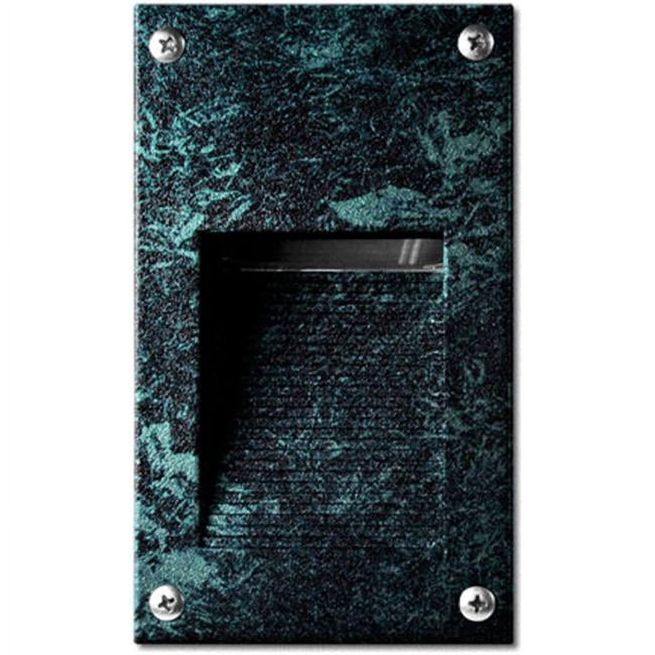Picture of Dabmar Lighting LV670-VG Cast Aluminum Recessed Hooded Brick, Step & Wall Light, Verde Green - 6.44 x 3.88 x 2.56 in.
