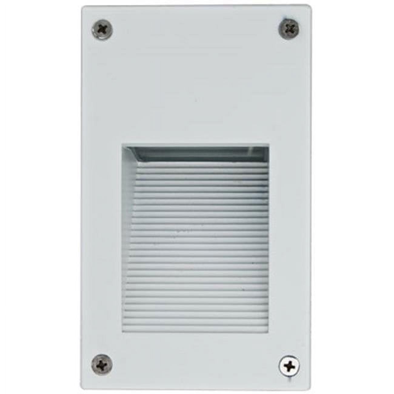 Picture of Dabmar Lighting LV670-W Cast Aluminum Recessed Hooded Brick, Step & Wall Light, White - 6.44 x 3.88 x 2.56 in.