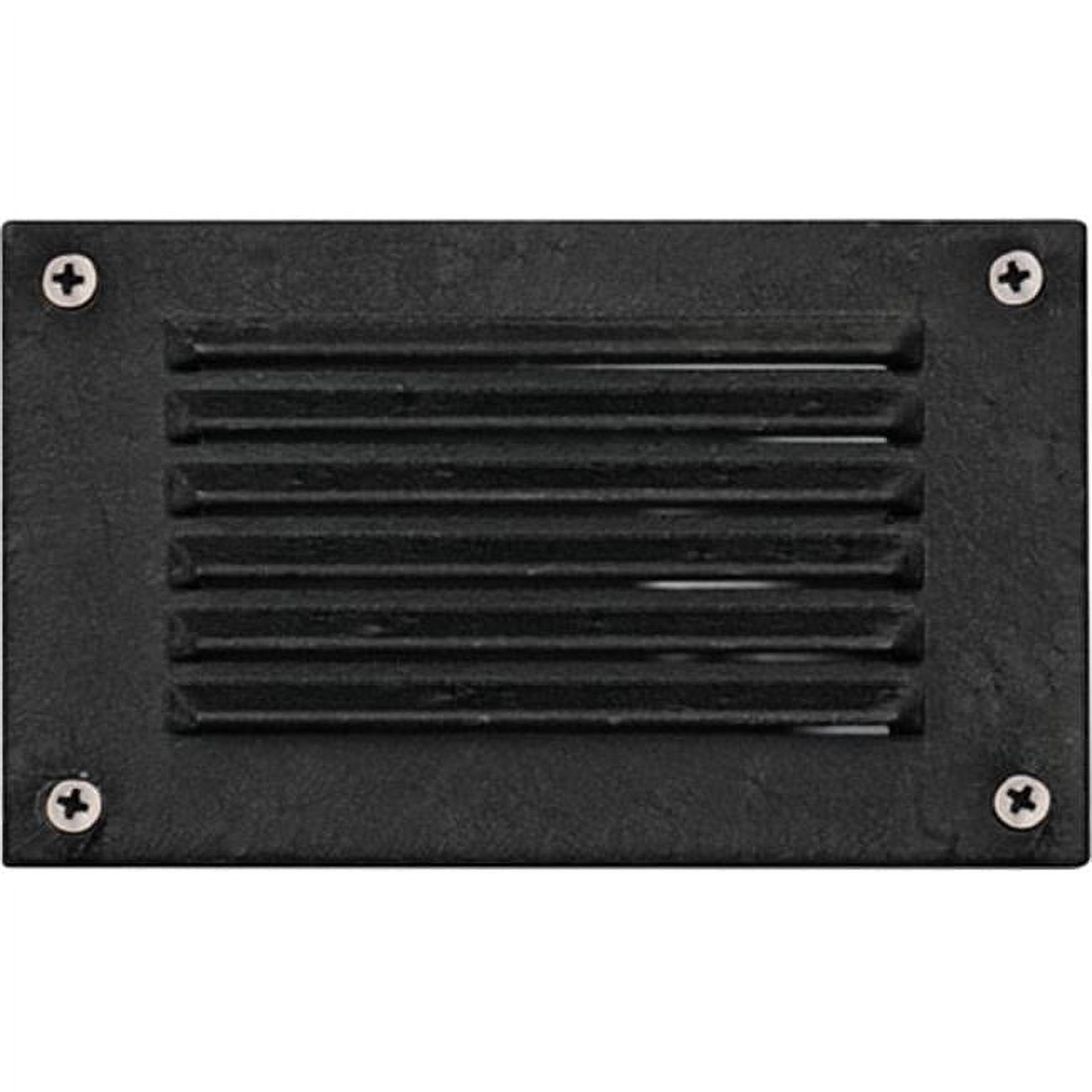 Picture of Dabmar Lighting LV675-B Cast Aluminum Recessed Louvered Brick, Step & Wall Light, Black - 4.88 x 6.50 x 2.63 in.