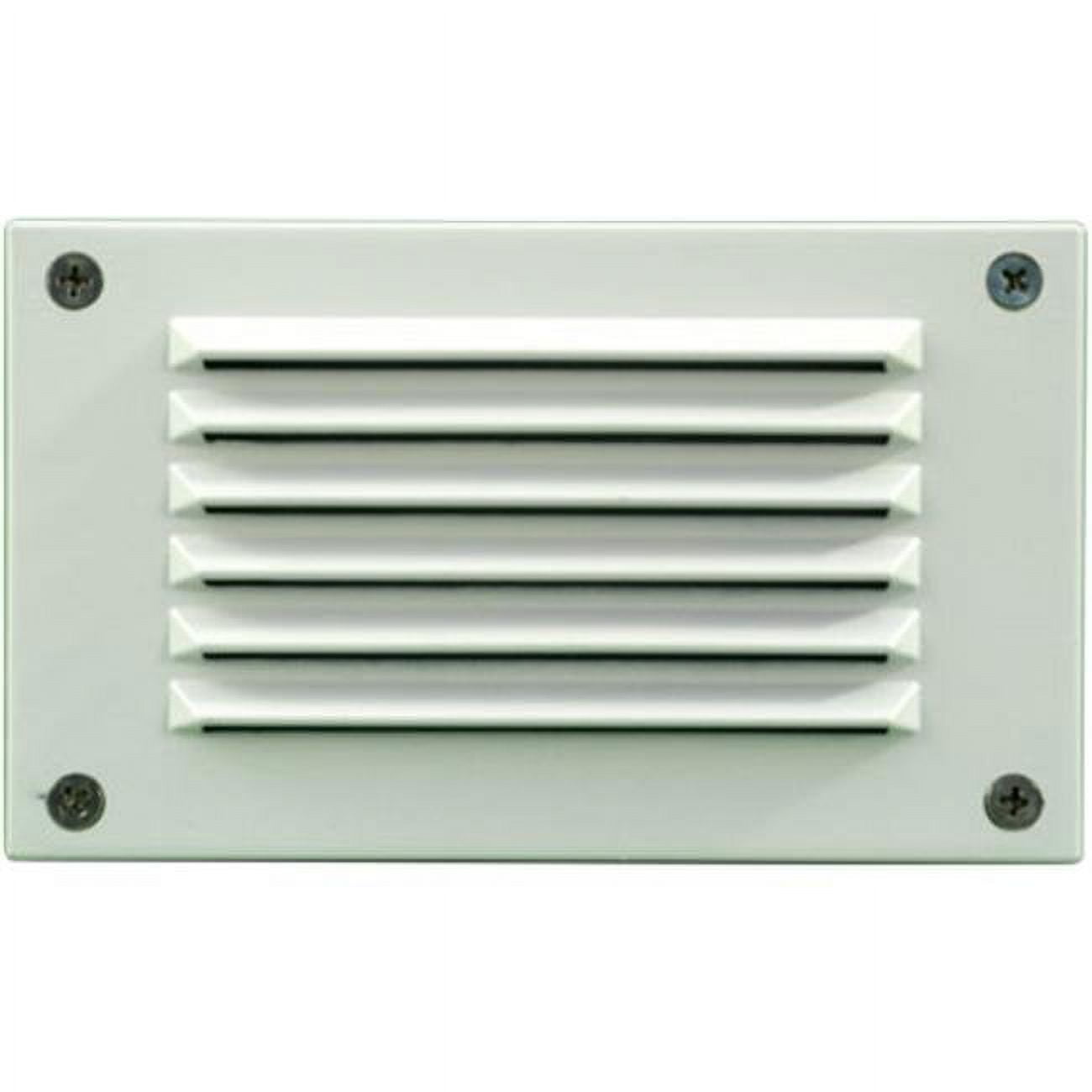 Picture of Dabmar Lighting LV675-W Cast Aluminum Recessed Louvered Brick, Step & Wall Light, White - 4.88 x 6.50 x 2.63 in.