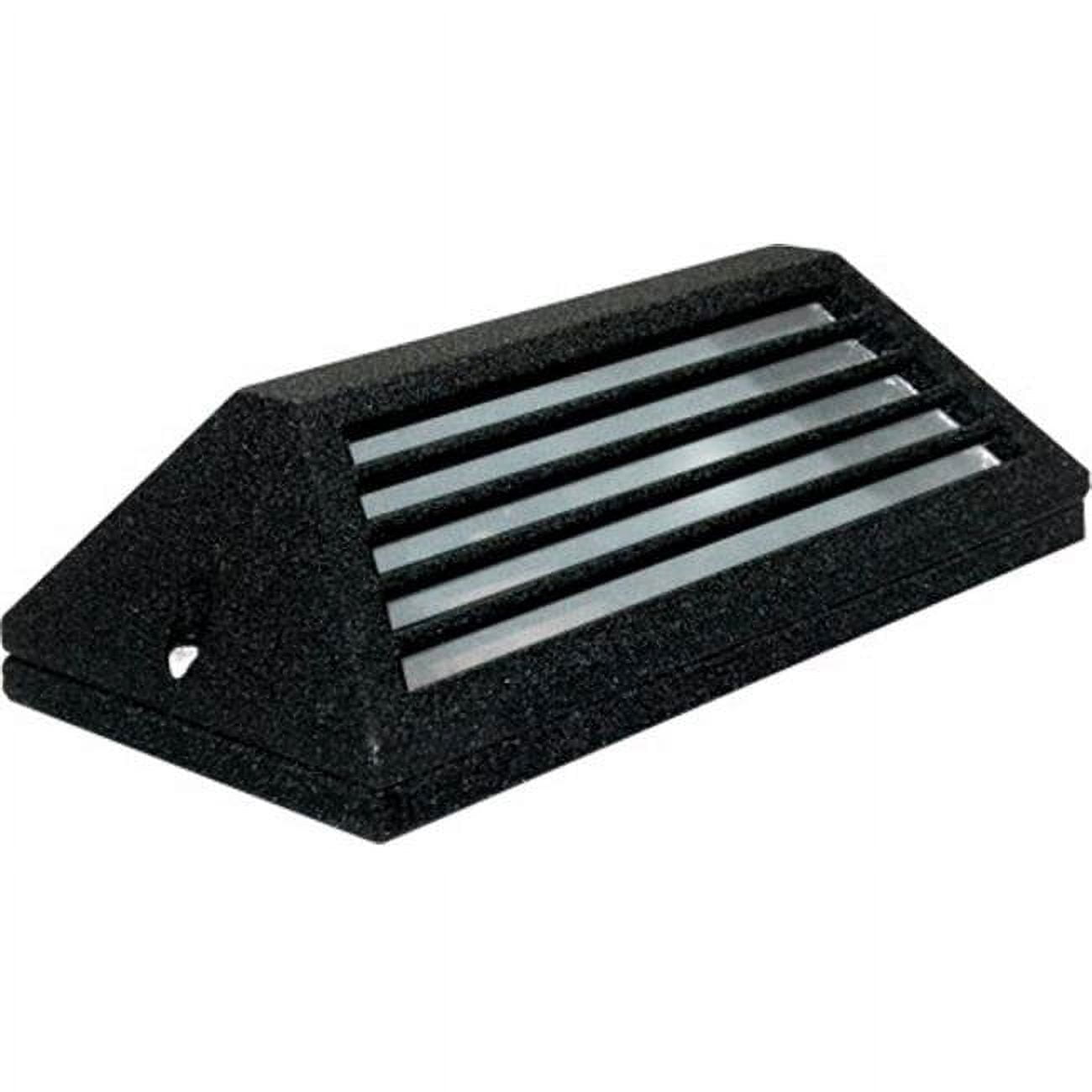 Picture of Dabmar Lighting LV608-B Cast Aluminum Surface Mount Louvered Brick, Step, Wall & Deck Light, Black - 4 x 7.25 x 2.25 in.