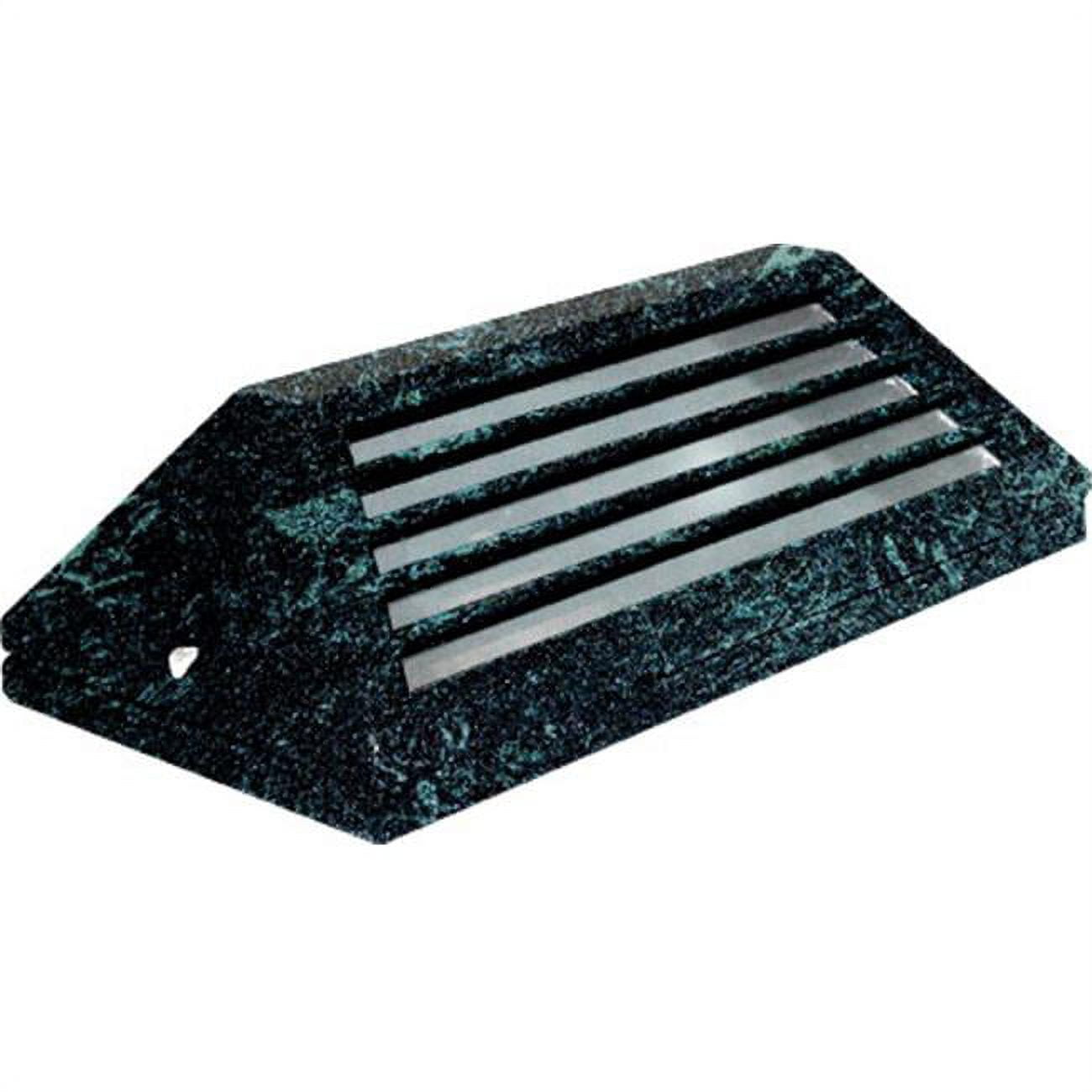 Picture of Dabmar Lighting LV608-VG Cast Aluminum Surface Mount Louvered Brick, Step, Wall & Deck Light, Verde Green - 4 x 7.25 x 2.25 in.