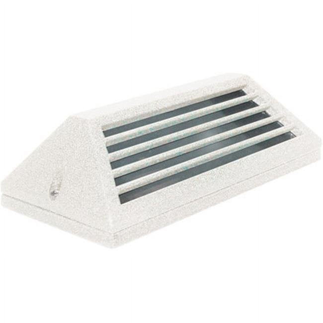 Picture of Dabmar Lighting LV608-W Cast Aluminum Surface Mount Louvered Brick, Step, Wall & Deck Light, White - 4 x 7.25 x 2.25 in.