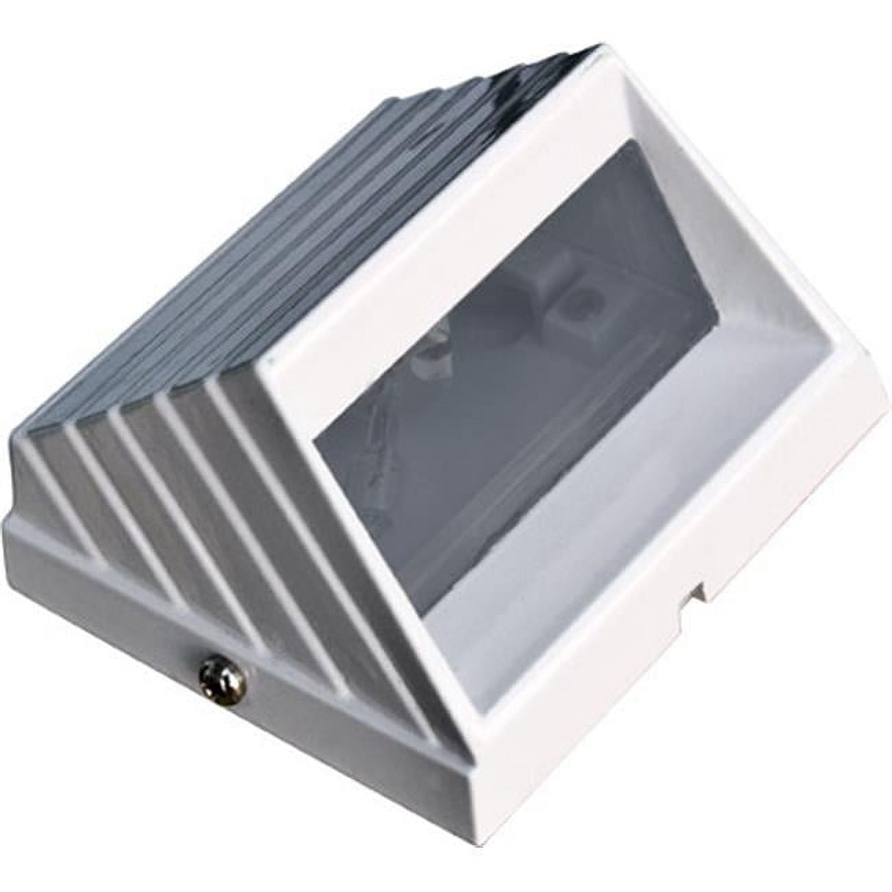 Cast Aluminum Surface Mount Brick, Step, Wall & Deck Light, White - 3.25 x 3.50 x 2.38 in.