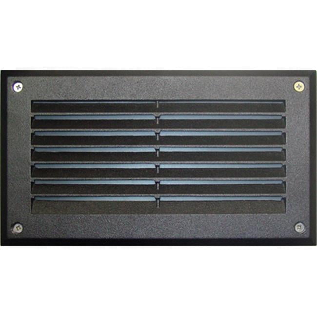 Picture of Dabmar Lighting DSL1000-B Recessed Louvered Brick, Step & Wall Light, Black - 5 x 8.80 x 3.10 in.
