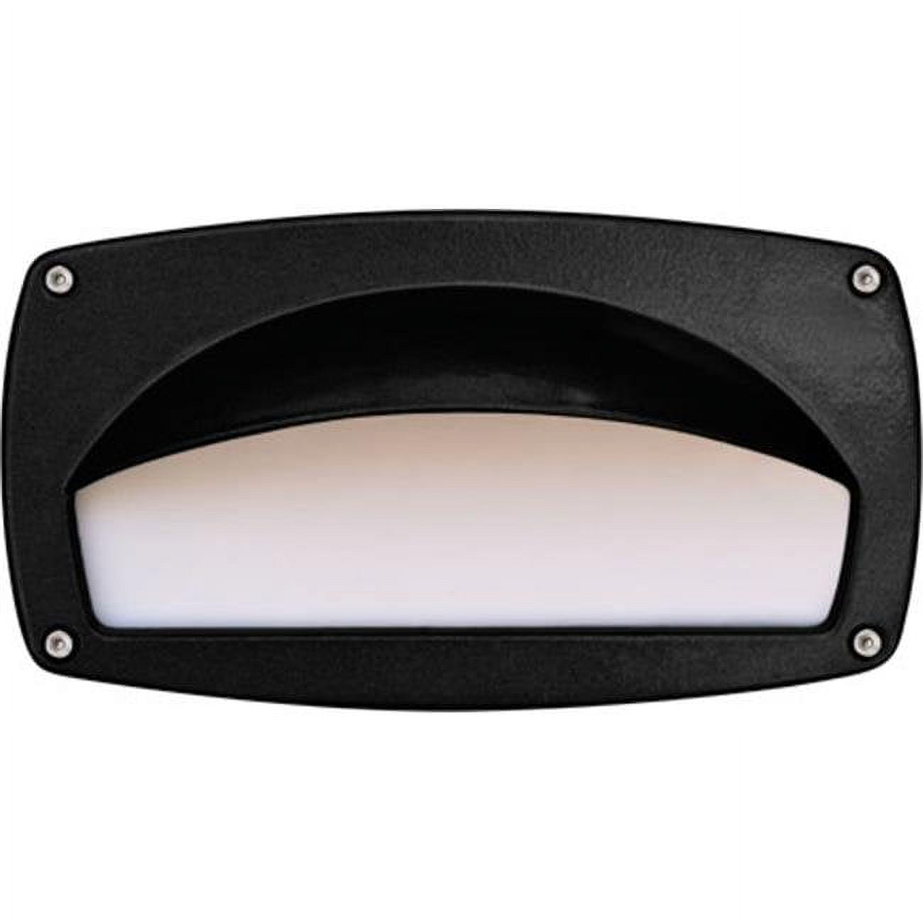 Picture of Dabmar Lighting DSL1014-B Recessed Hooded Brick, Step & Wall Light, Black - 4.95 x 9 x 3.80 in.