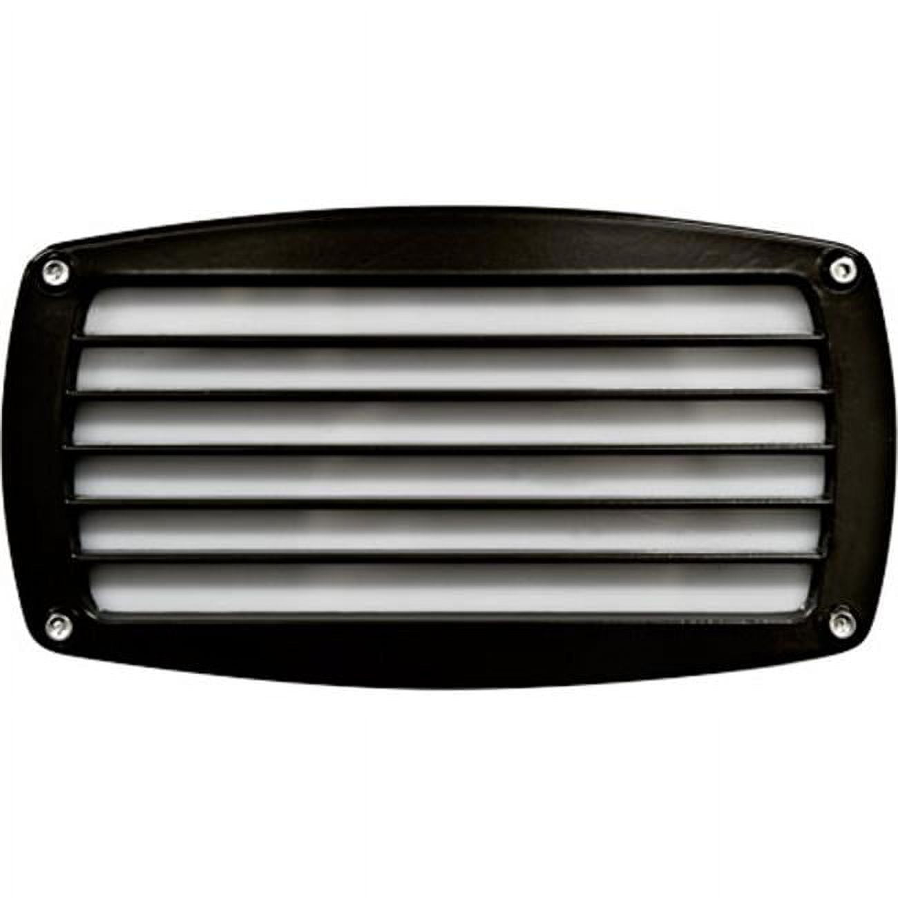 Picture of Dabmar Lighting DSL1015-B Recessed Louvered Brick, Step & Wall Light, Black - 5 x 9 x 3.75 in.