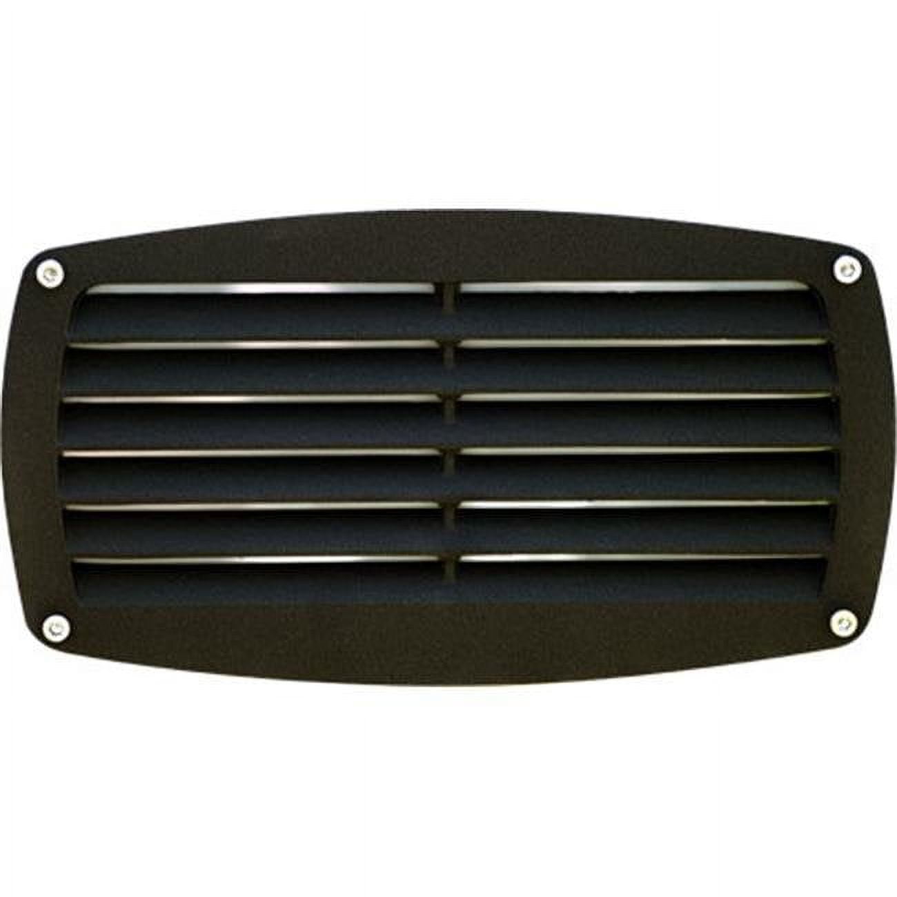 Picture of Dabmar Lighting DSL1017-B Recessed Louvered Brick, Step & Wall Light, Black - 4.85 x 8.95 x 3.80 in.