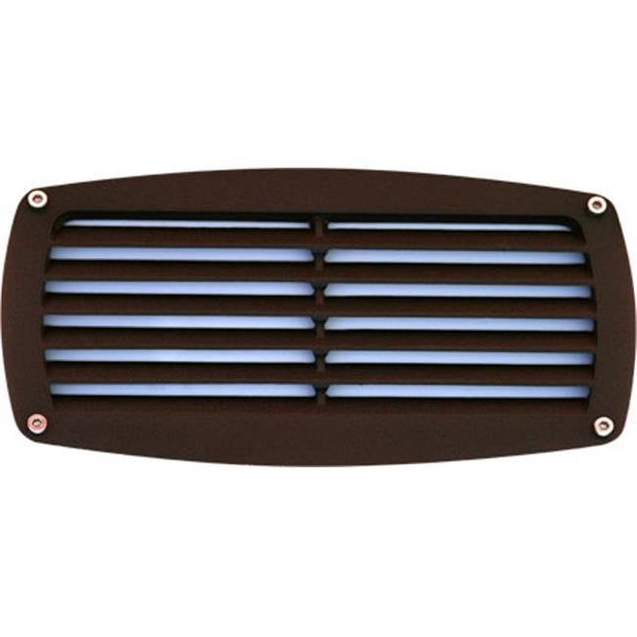 Picture of Dabmar Lighting DSL1017-BZ Recessed Louvered Brick, Step & Wall Light, Bronze - 4.85 x 8.95 x 3.80 in.