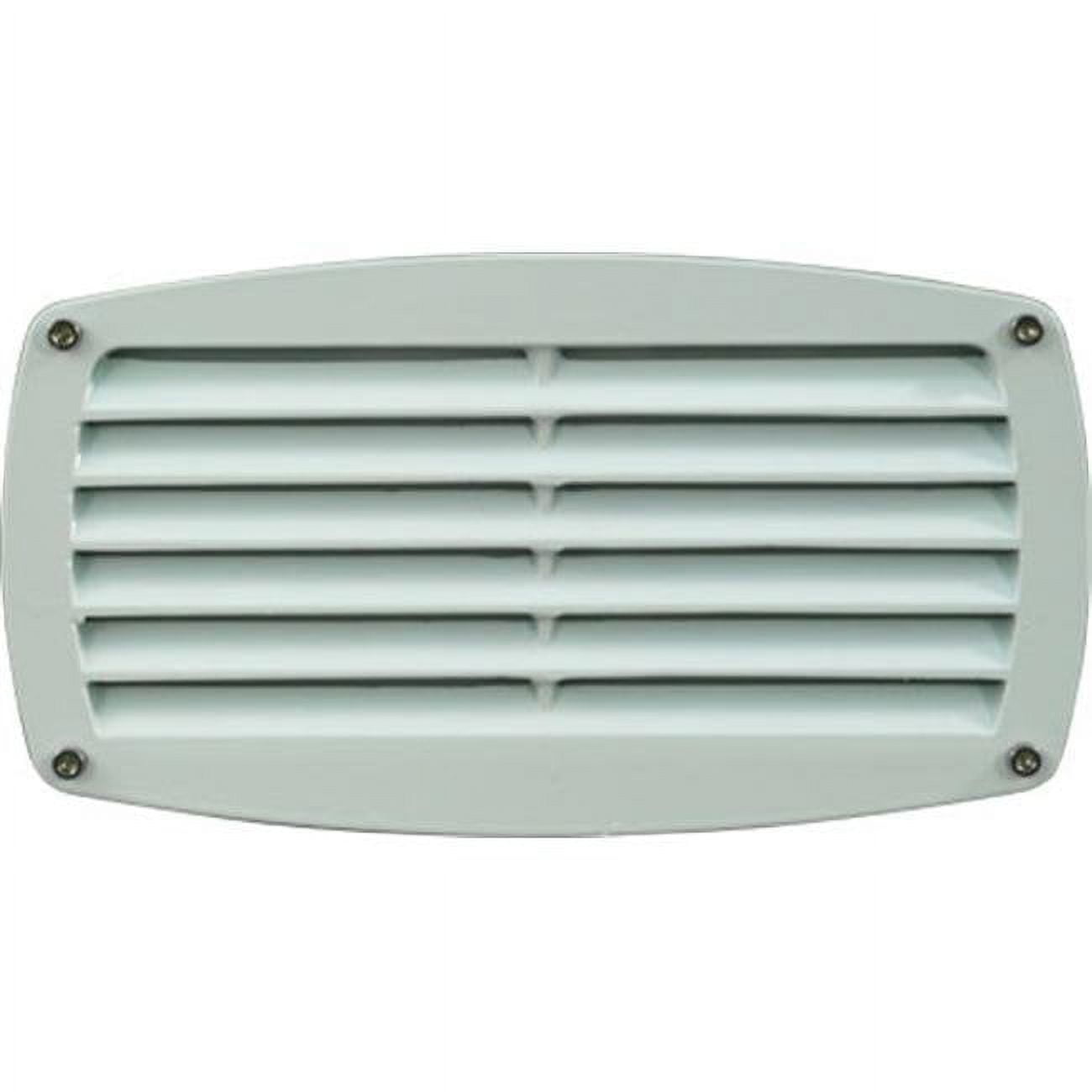 Picture of Dabmar Lighting DSL1017-W Recessed Louvered Brick, Step & Wall Light, White - 4.85 x 8.95 x 3.80 in.