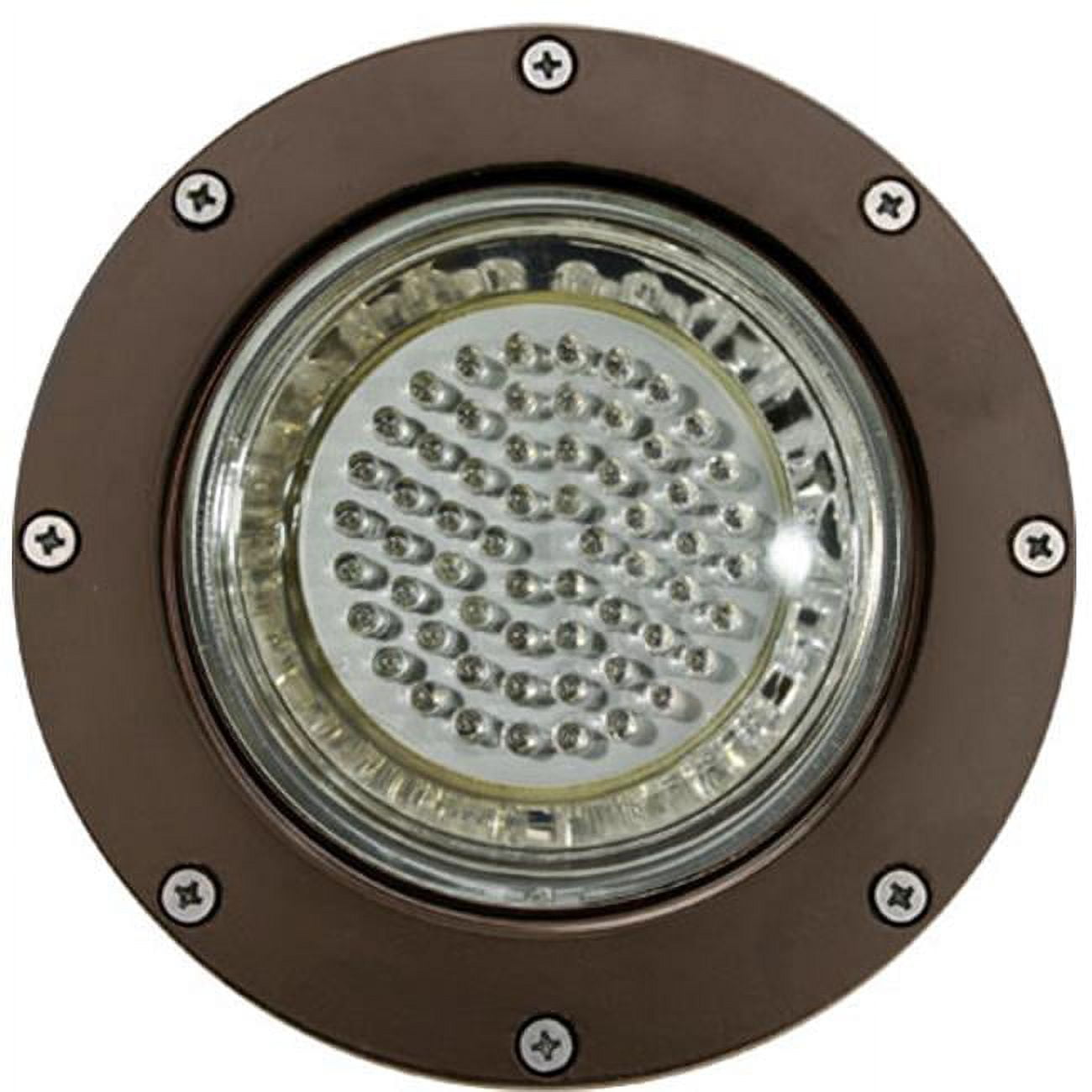 Picture of Dabmar Lighting LV306-LED4-BZ-SLV Cast Aluminum LED In-Ground Well Light with PVC Sleeve, Bronze - 6.50 x 7.75 x 7.75 in.