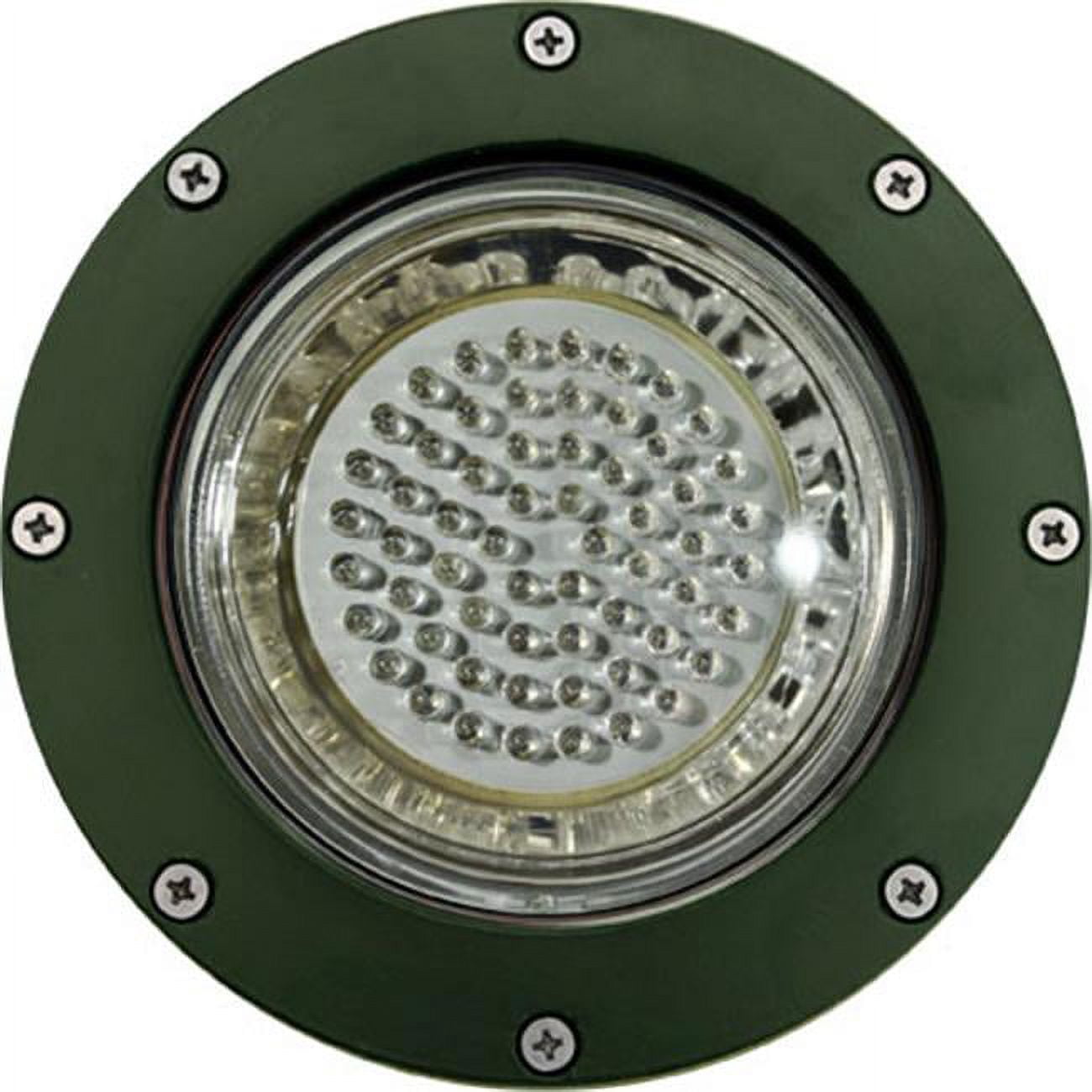 Picture of Dabmar Lighting LV306-LED4-G-SLV Cast Aluminum LED In-Ground Well Light with PVC Sleeve, Green - 6.50 x 7.75 x 7.75 in.