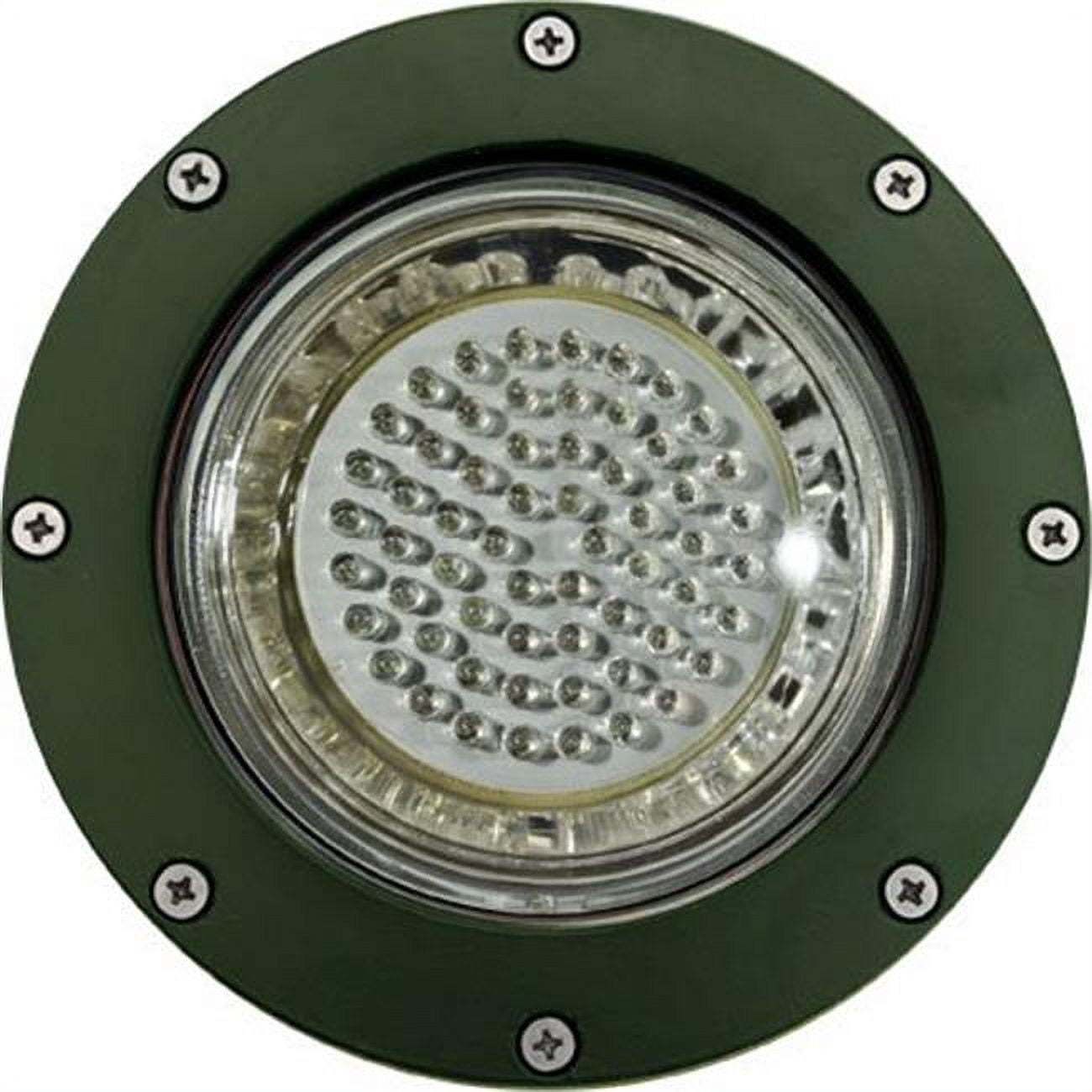 Picture of Dabmar Lighting LV306-LED3-G-MR Cast Aluminum LED In-Ground Well Light with PVC Sleeve, Green - 6.50 x 7.75 x 7.75 in.