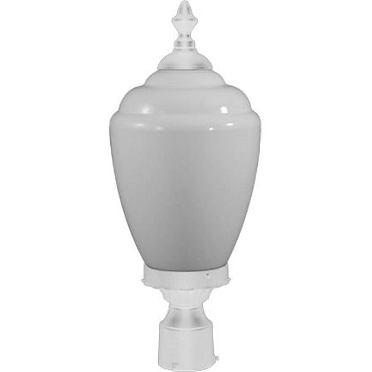 Picture of Dabmar Lighting GM285-W Powder Coated Cast Aluminum Post Top Light Fixture, White - 20.38 x 8.75 x 8.75 in.