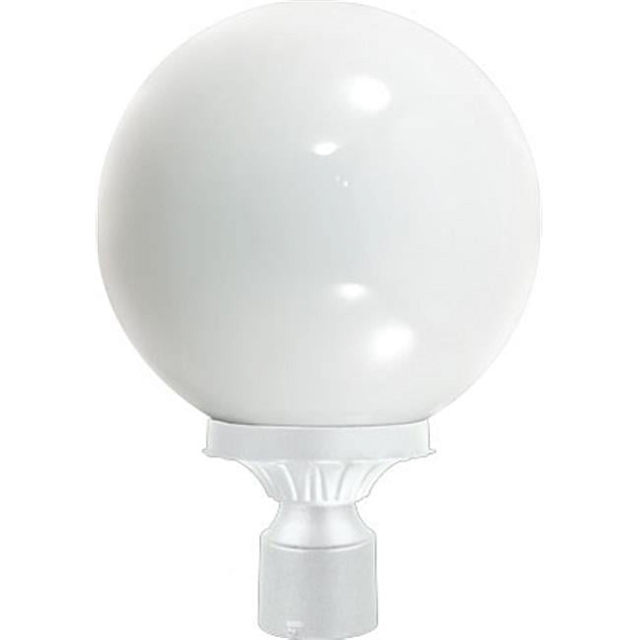 Picture of Dabmar Lighting GM240-W Powder Coated Cast Aluminum Post Top Light Fixture, White - 16.81 x 11.75 x 11.75 in.