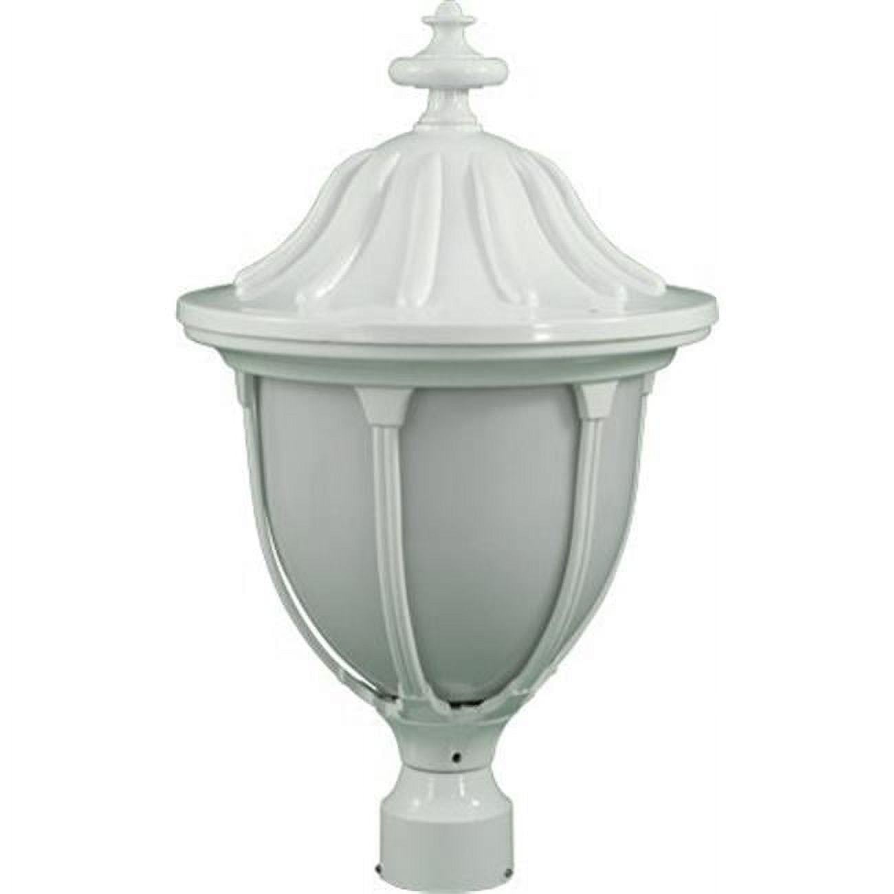 Picture of Dabmar Lighting GM552-W Powder Coated Cast Aluminum Post Top Light Fixture, White - 21.38 x 12.50 x 12.50 in.