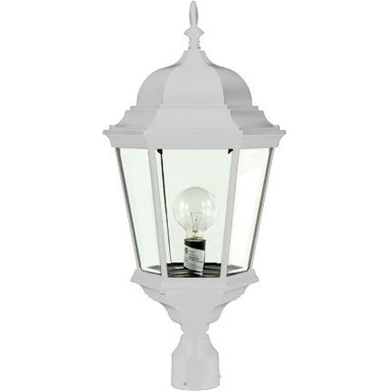 Picture of Dabmar Lighting GM235-W Powder Coated Cast Aluminum Post Top Light Fixture, White - 26.75 x 12.75 x 12.75 in.