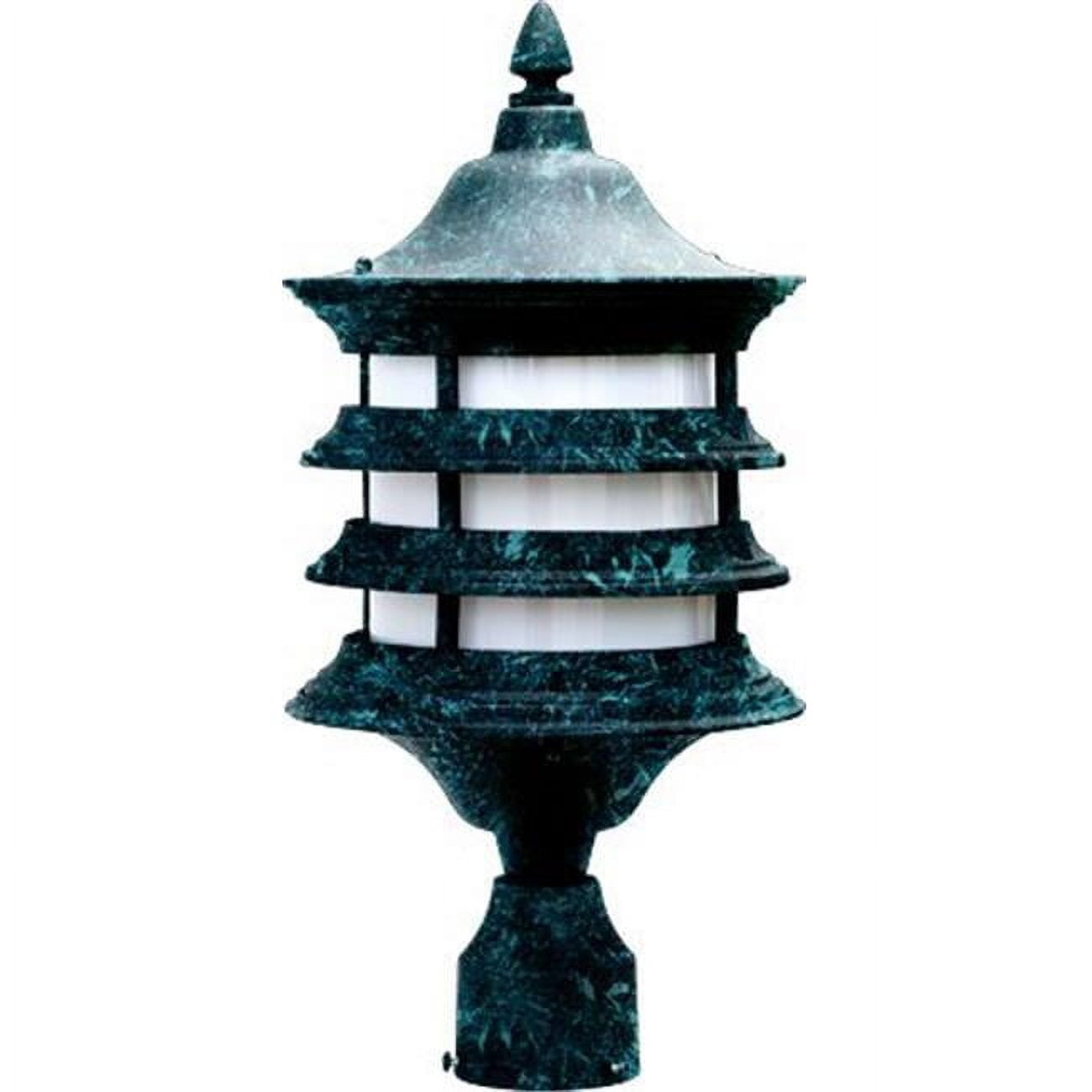 Picture of Dabmar Lighting GM182-VG Powder Coated Cast Aluminum Post Top Light Fixture, Verde Green - 18.38 x 9.25 x 9.25 in.