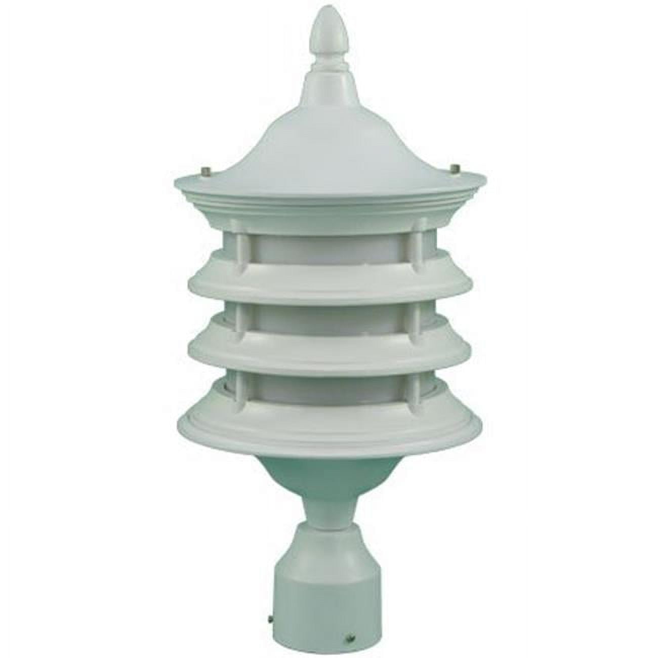 Picture of Dabmar Lighting GM182-W Powder Coated Cast Aluminum Post Top Light Fixture, White - 18.38 x 9.25 x 9.25 in.