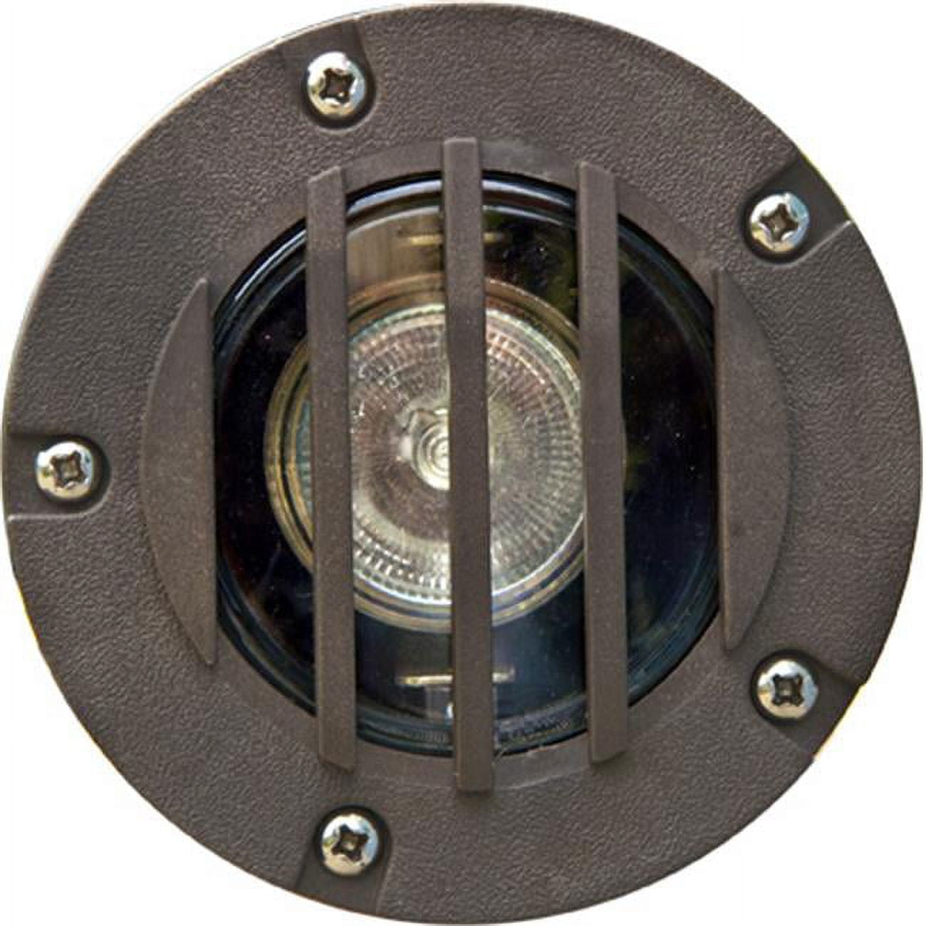 Picture of Dabmar Lighting LV346-BZ 35W 12V Polybutylene Terephthalate Adjustable In-Ground Well Light with Grill, Bronze