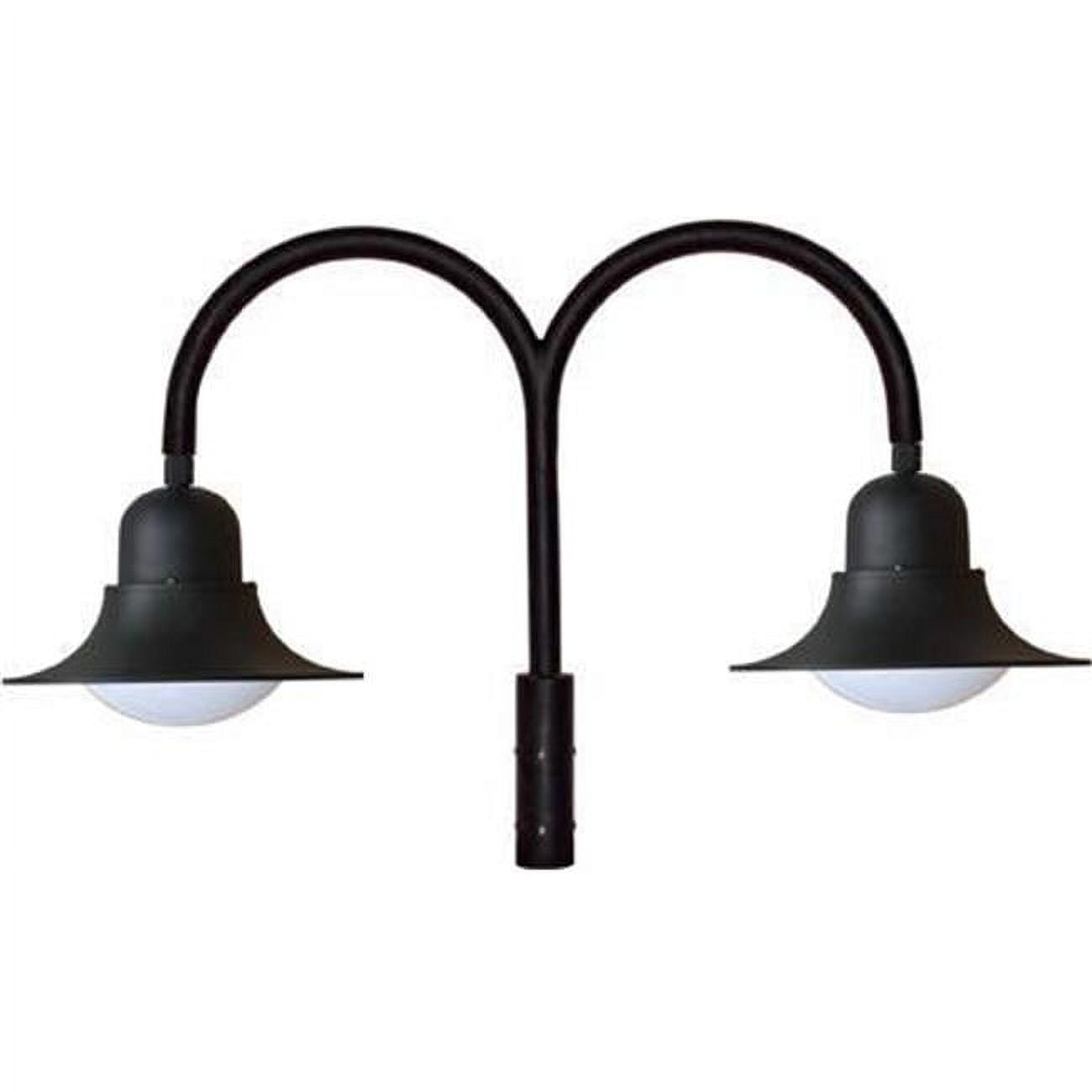 Picture of Dabmar Lighting GM622-B 35W 120V Powder Coated Cast Aluminum Post Top Light Fixture with 2x High Pressure Sodium Lamp, Black