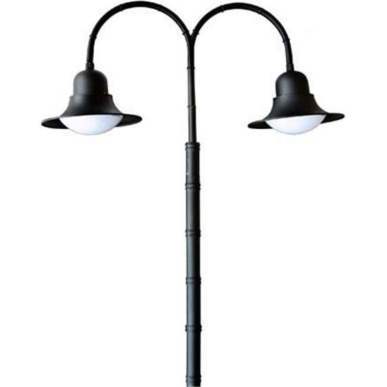 Picture of Dabmar Lighting GM624-B 70W 120V Powder Coated Cast Aluminum Post Top Light Fixture with 2x High Pressure Sodium Lamp, Black