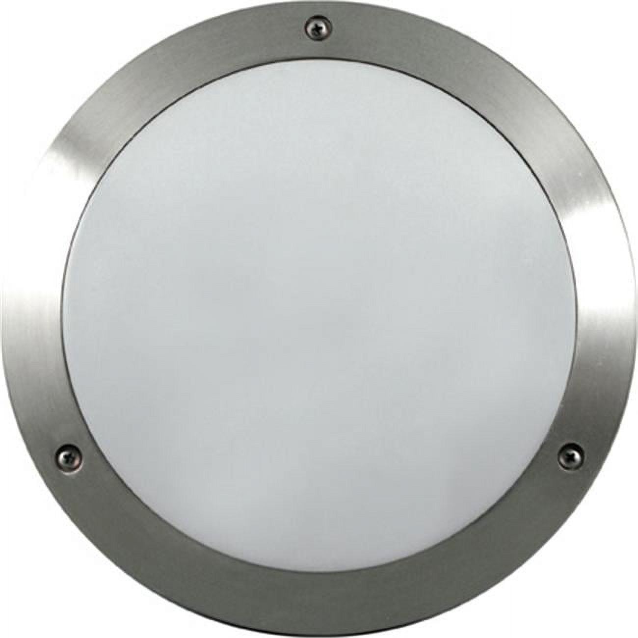 Picture of Dabmar Lighting W3900-SS 10.50 x 10.50 x 2.75 in. 120 V 60 watts Incandenscent Type Powder Coated Cast Aluminum Surface Mounted Wall Fixture Light, Stainless Steel