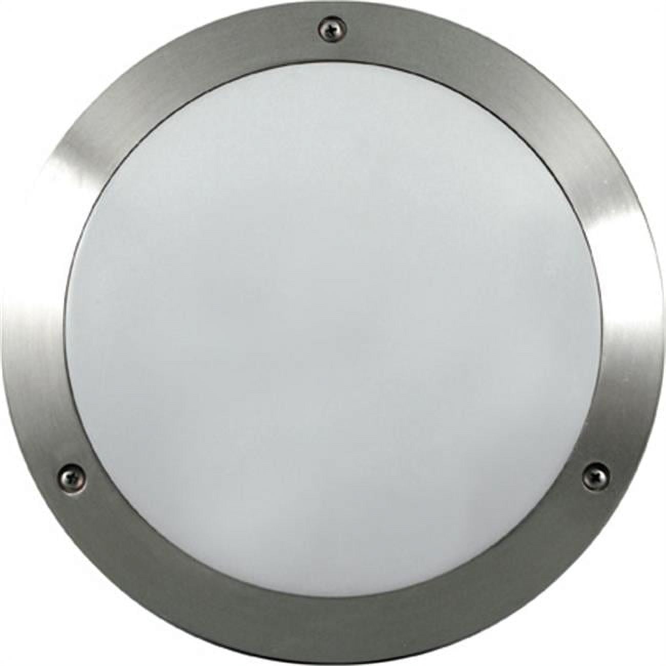 Picture of Dabmar Lighting W3985-SS 10.50 x 10.50 x 2.75 in. 120 V 13 watts Powder Coated Cast Aluminum Surface Mounted Wall Fixture Light with S13-GU-24 Flourescent Lamp, Stainless Steel