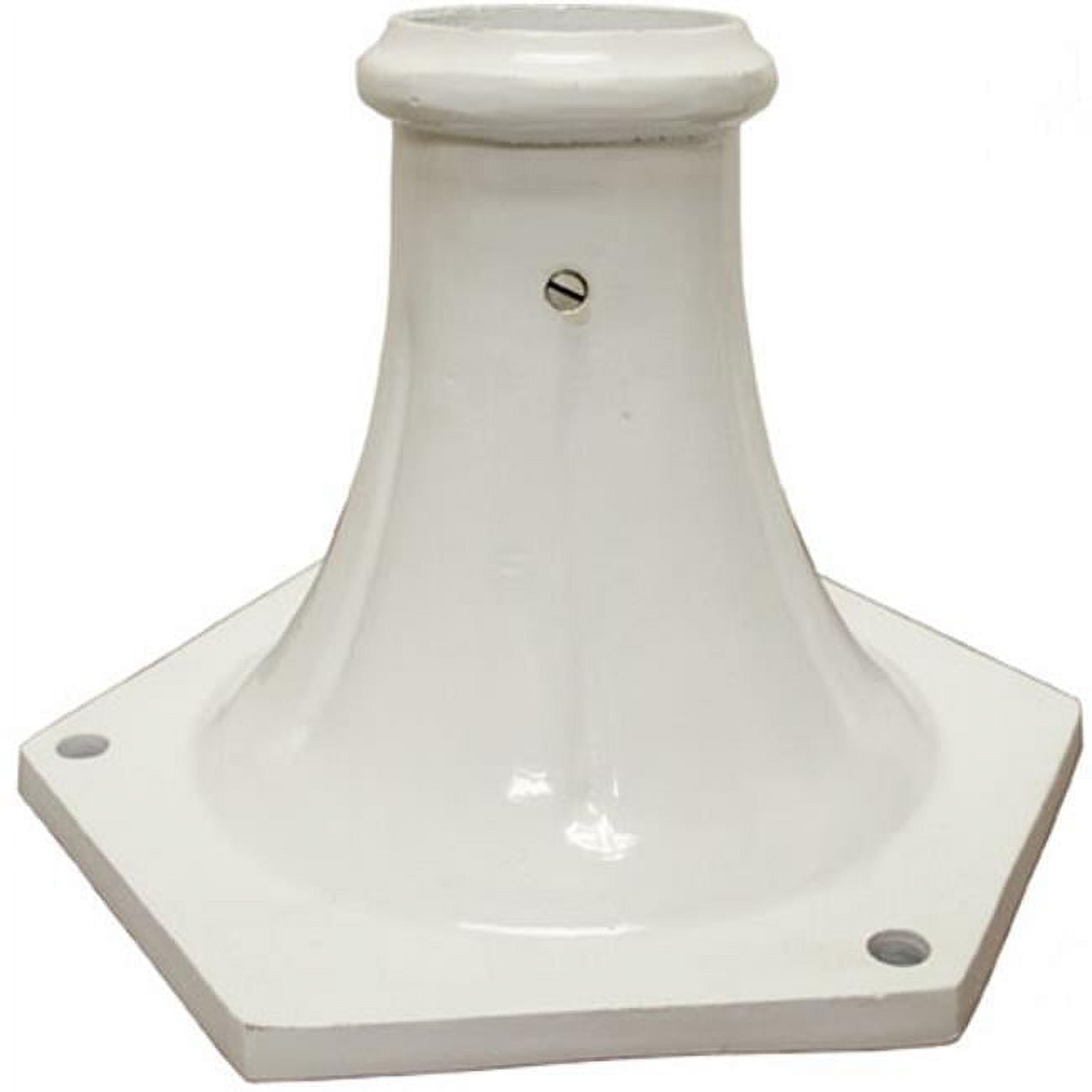 Picture of Dabmar Lighting BS300-W Surface Mounted Base for 3 in. O.D Round Post Galvanized Pipe&#44;