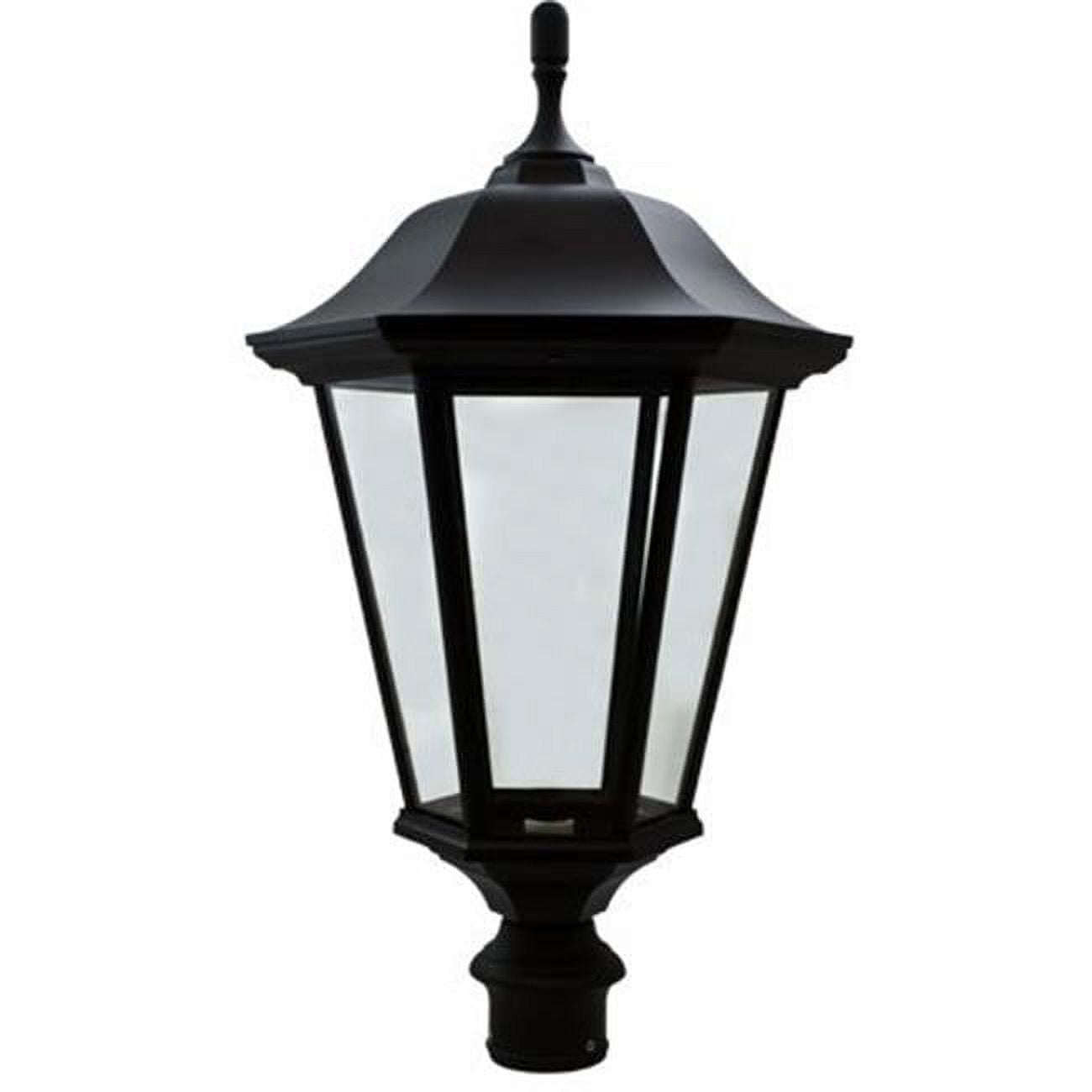 Picture of Dabmar Lighting GM225-B 120 V Large Post Top Fixture with Clear Glass Incandescent, Black & Verde Green